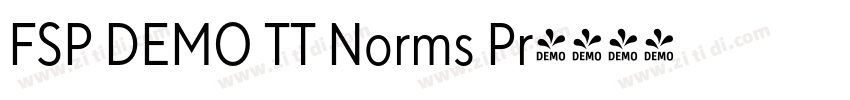 FSP DEMO TT Norms Pr字体转换